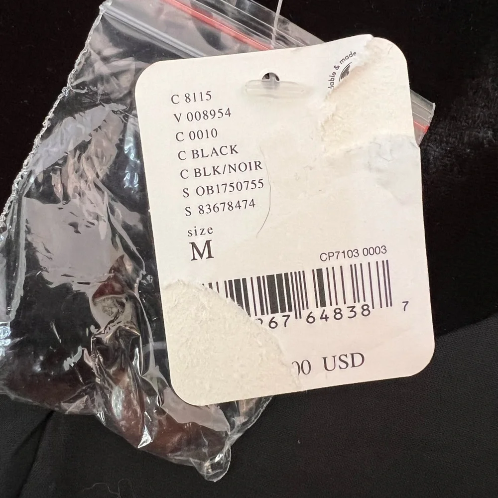 Free People Bali Rosalina Duster, Black Velvet, Gold Embroidery, Fringe Sleeves - Picture 7 of 9